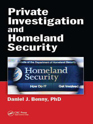 cover image of Private Investigation and Homeland Security
